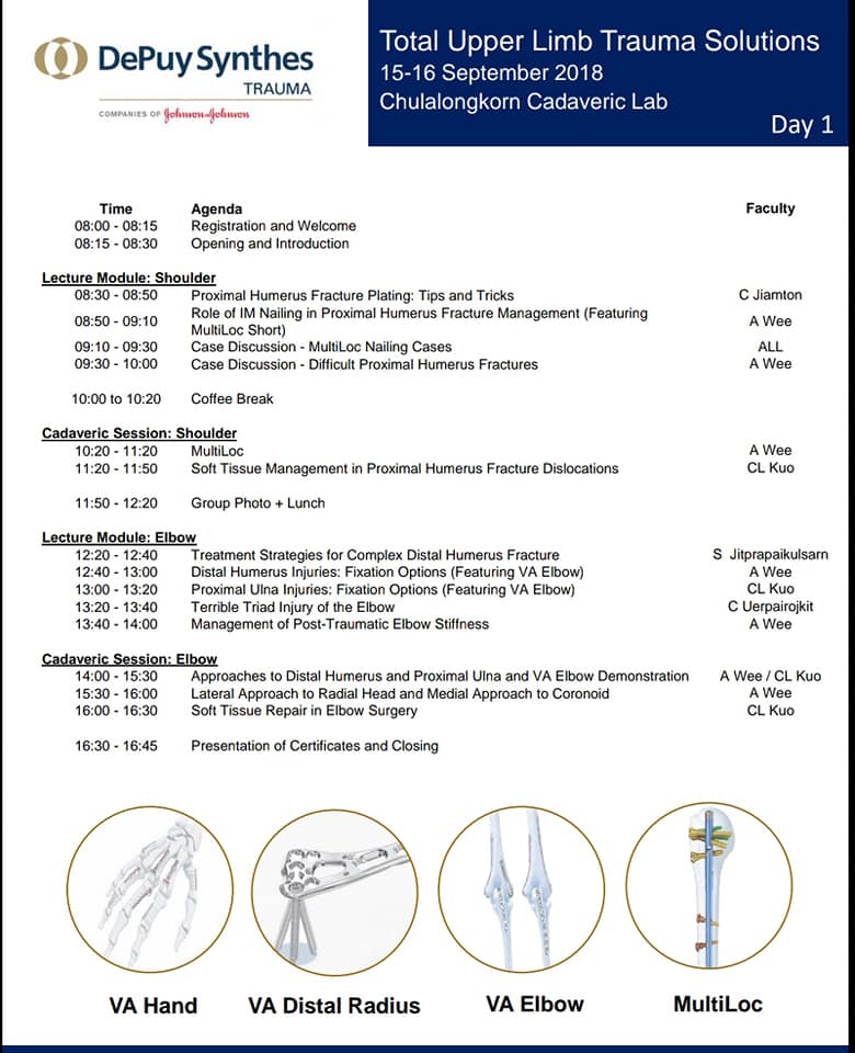 Depuy Synthes Total Upper Limb Trauma Solutions event